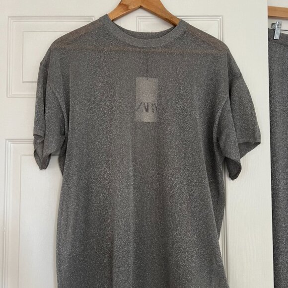 NWT Zara Metallic Silver Matching Set - Picture 3 of 8